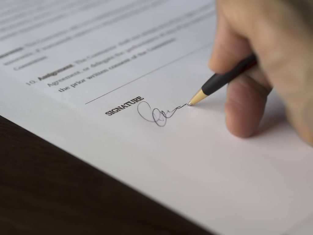Written Signed Contract